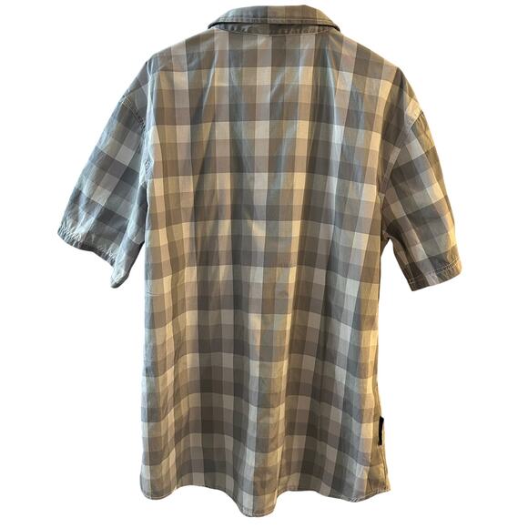 Enyce Men's Gray Grey White Short Sleeve Button Up Hip-Hop Y2K-Inspired 3XL - Picture 5 of 5